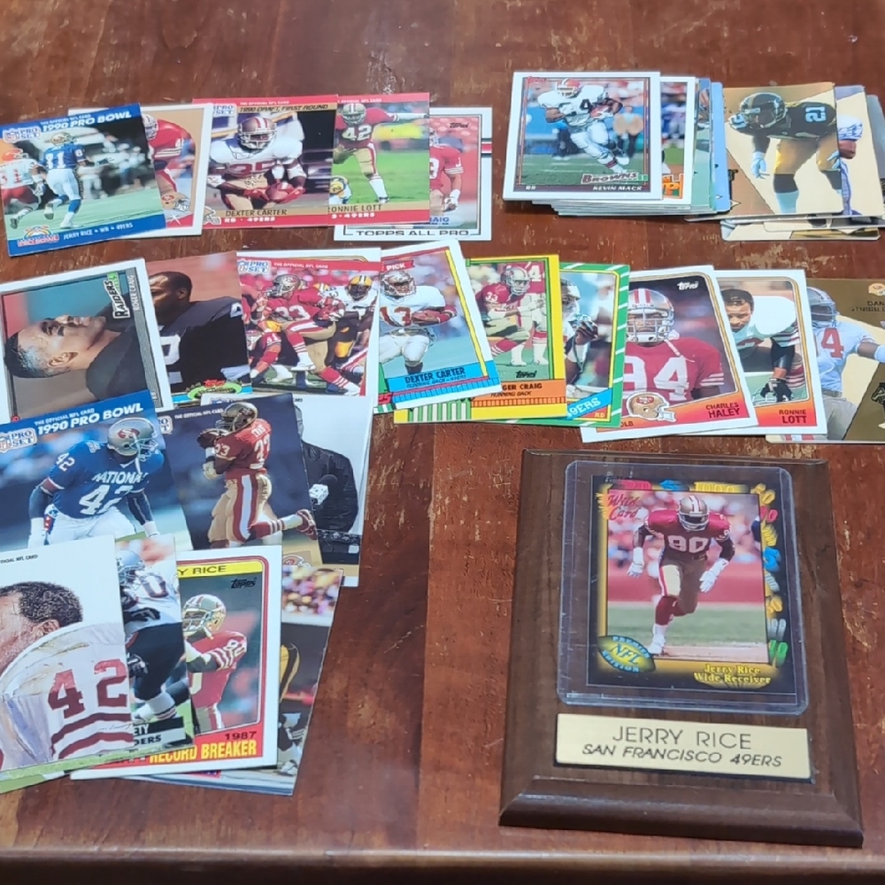Jerry Rice Football Card Collection - 49ers & Other 1980's 90's Players